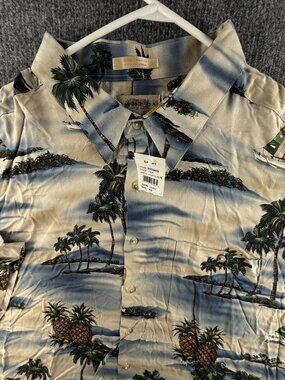 NWT Campia Moda Shirt Men Button Up All Rayon Casual Comfort Graphic Print 4XL